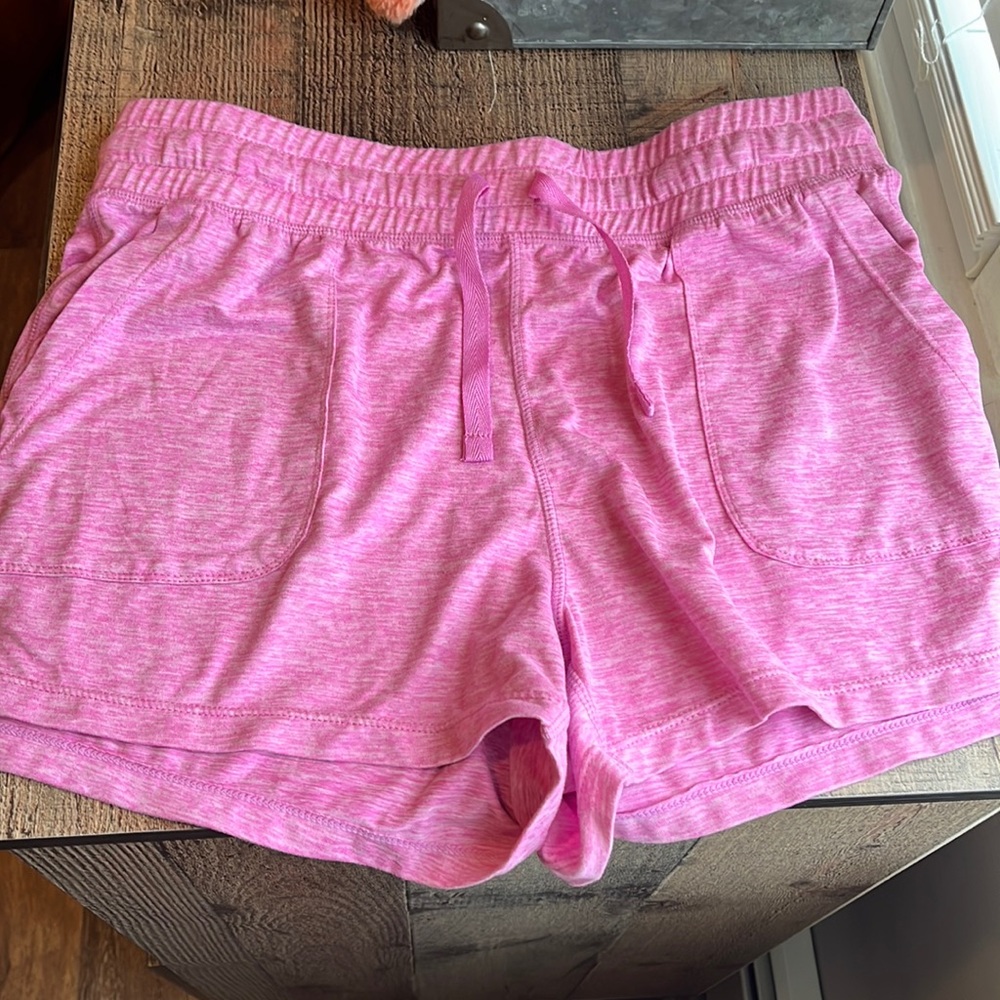 Pink gym shorts
